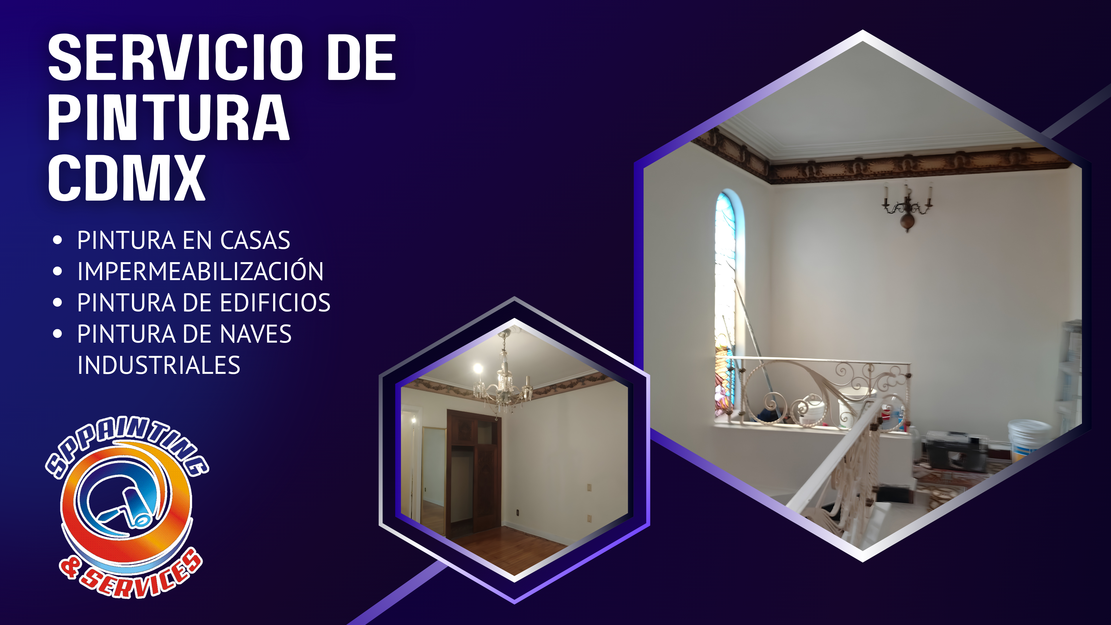 Pintor profesional de SPpainting reparando sustrato
