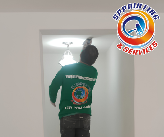 Pintores de casas CDMX evaluando retoque de pintura en muro